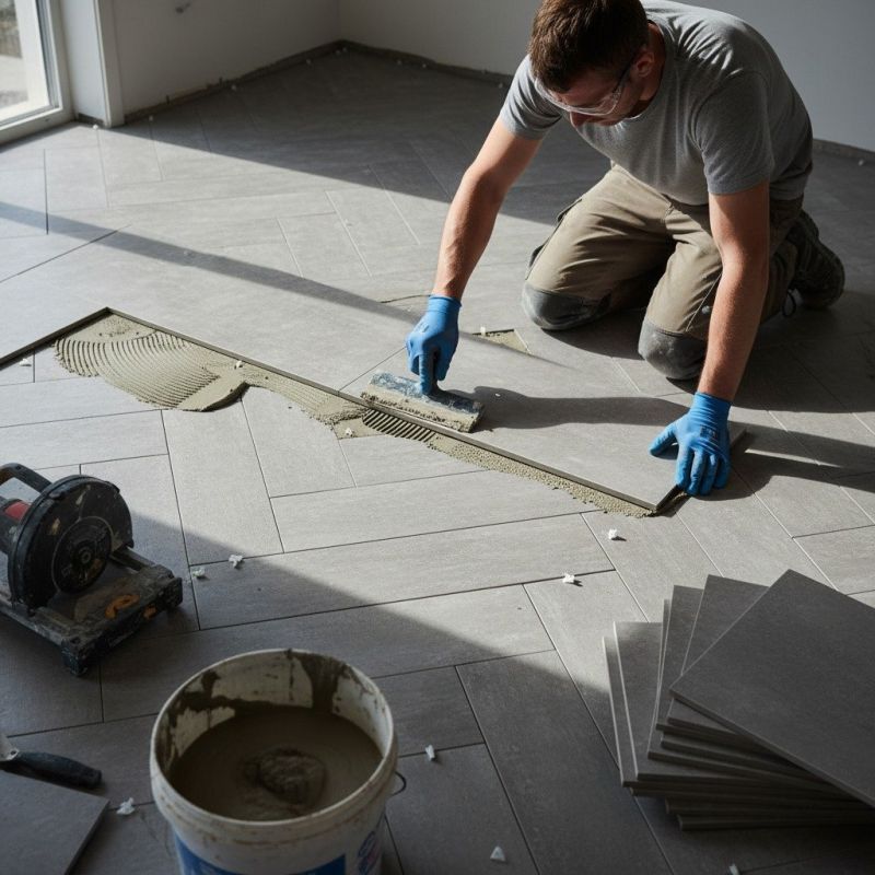 Slate Tile Floor Installation in Alexandria, VA