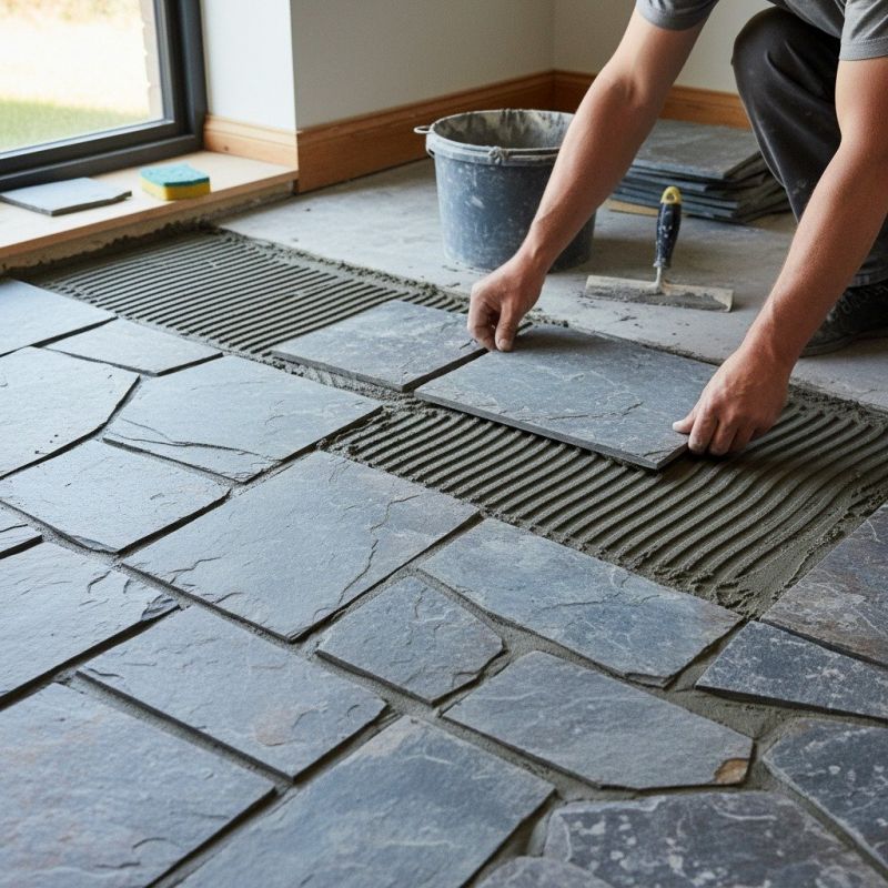 Stone Floor Installation in Olathe, KS