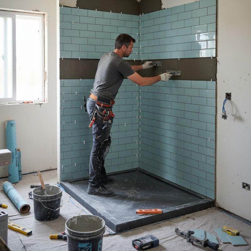 Tile Shower Floor Installation in Denver County, CO